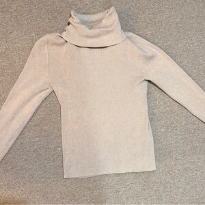 Nine West Light Beige Turtleneck Sweater
